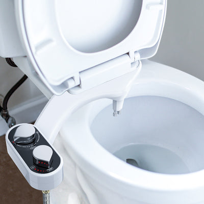 Clear Rear Bidet Toilet Seat Attachment