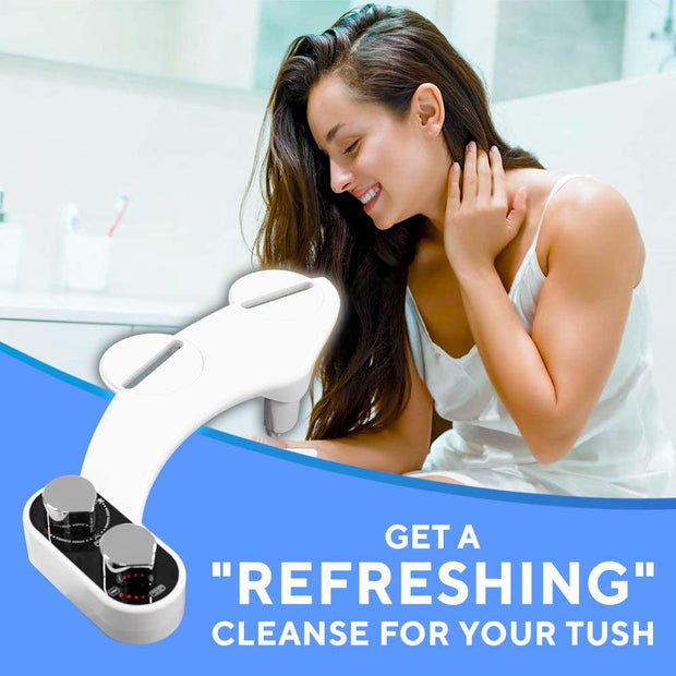 Clear Rear Bidet Attachment for Toilet - Get a Splash of Freshness w/Our  Self-Cleaning Bidet - Dual Nozzle Toilet Bidet Attachment w/Adjustable  Water